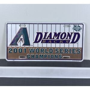 2001 World Series Champions License Plate Arizona Diamondbacks MLB